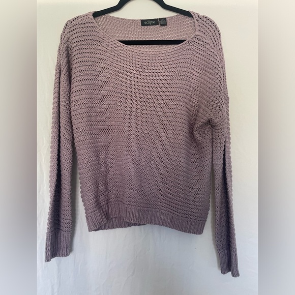 Purple hollow out sweater - Picture 1 of 3